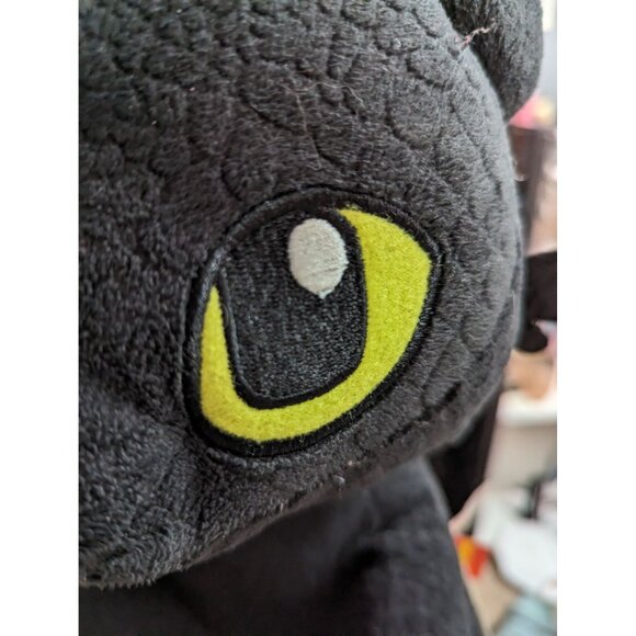 BAB Build a Bear x Dreamworks Toothless stuffed toy Dragon black red 14 inch - Picture 3 of 12